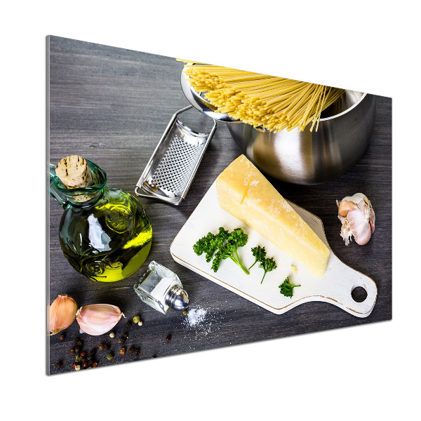 Glasrückwand für die küche Nudeln mit Knoblauch