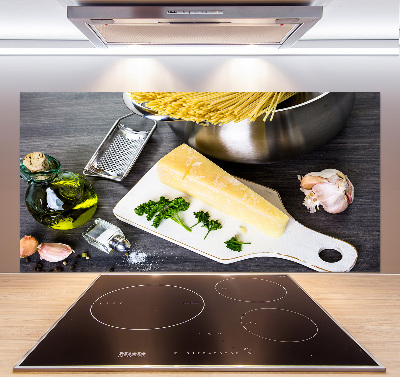 Glasrückwand für die küche Nudeln mit Knoblauch