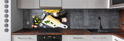 Glasrückwand für die küche Nudeln mit Knoblauch