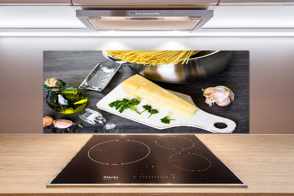 Glasrückwand für die küche Nudeln mit Knoblauch