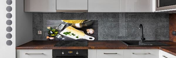 Glasrückwand für die küche Nudeln mit Knoblauch