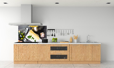 Glasrückwand für die küche Nudeln mit Knoblauch
