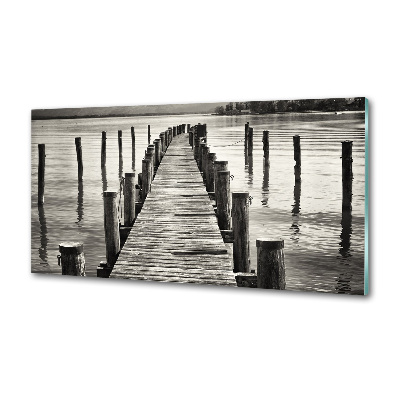 Glasrückwand für die küche Holzsteg