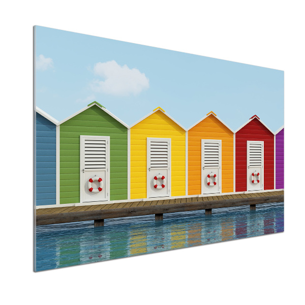 Küchen wandpaneel Strandhütten