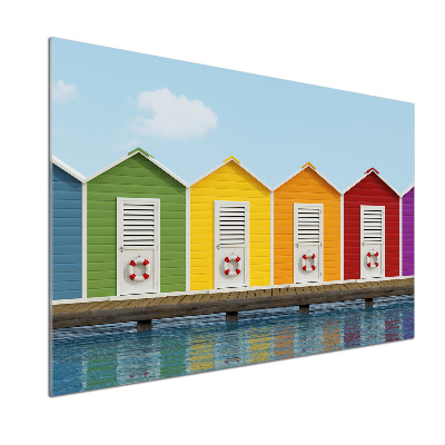 Küchen wandpaneel Strandhütten