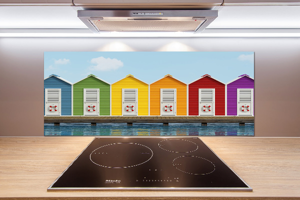 Küchen wandpaneel Strandhütten
