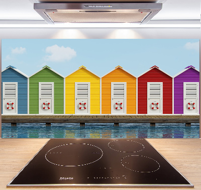 Küchen wandpaneel Strandhütten