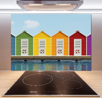 Küchen wandpaneel Strandhütten