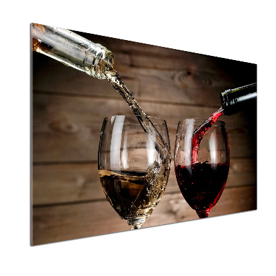 Küchen wandpaneel Zwei Gläser Wein