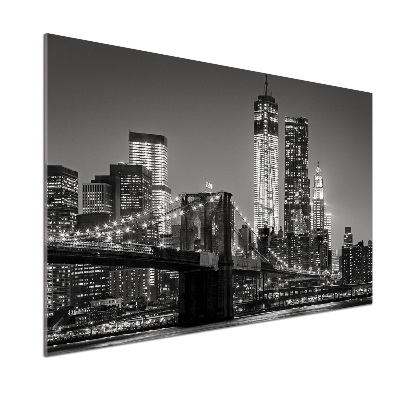 Küchen wandpaneel Manhattan bei Nacht