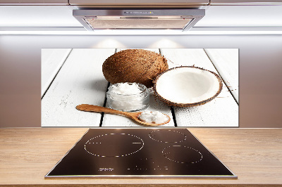 Glasrückwand für die küche Kokosnussöl