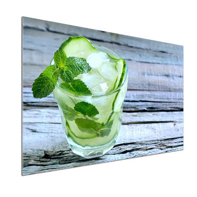 Glasrückwand für die küche Gurkenwasser