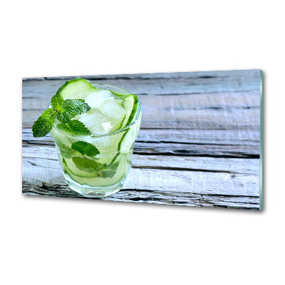 Glasrückwand für die küche Gurkenwasser