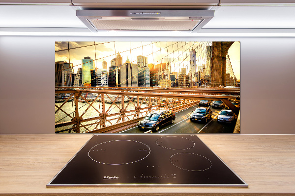 Glasrückwand für die küche Brooklyn Bridge