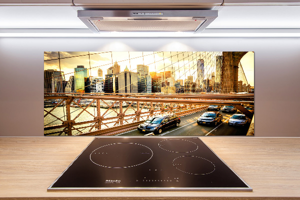 Glasrückwand für die küche Brooklyn Bridge