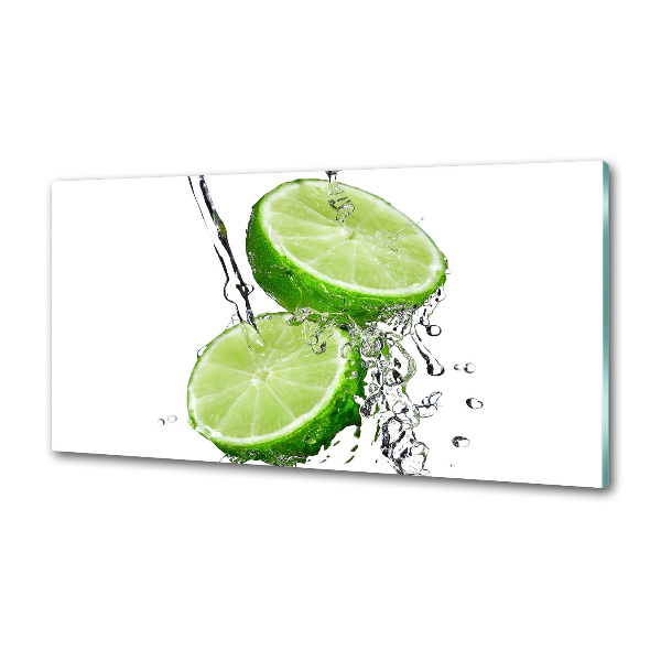Glasrückwand für die küche Limetten und Wasser