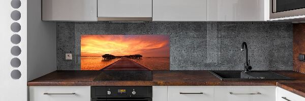 Glasrückwand für die küche Bungalows auf den Malediven