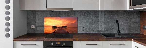 Glasrückwand für die küche Bungalows auf den Malediven