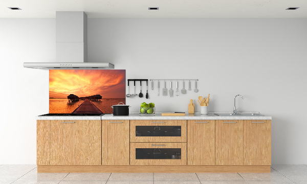 Glasrückwand für die küche Bungalows auf den Malediven