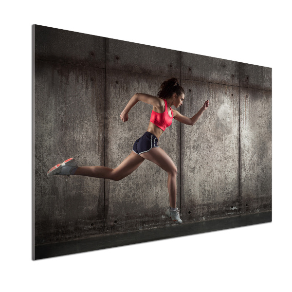 Küchen wandpaneel Laufende Frau