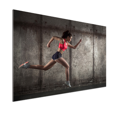 Küchen wandpaneel Laufende Frau