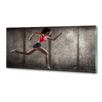 Küchen wandpaneel Laufende Frau