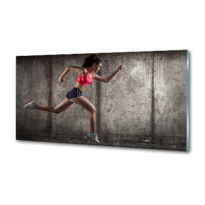 Küchen wandpaneel Laufende Frau