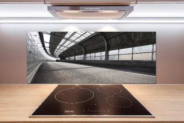 Küchen wandpaneel Straße im Tunnel