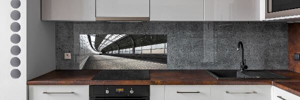 Küchen wandpaneel Straße im Tunnel