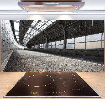 Küchen wandpaneel Straße im Tunnel