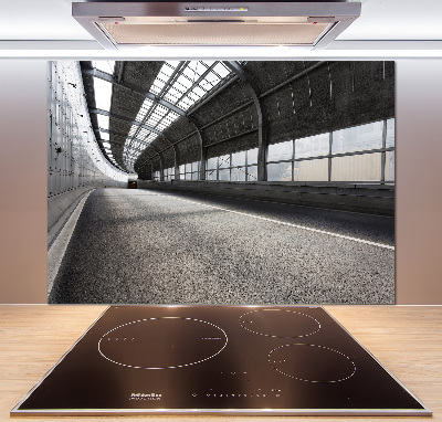Küchen wandpaneel Straße im Tunnel