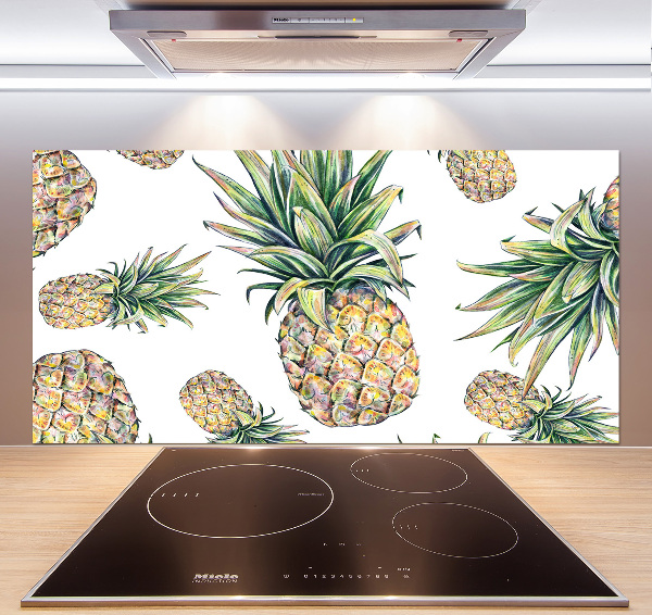 Glasrückwand für die küche Ananas