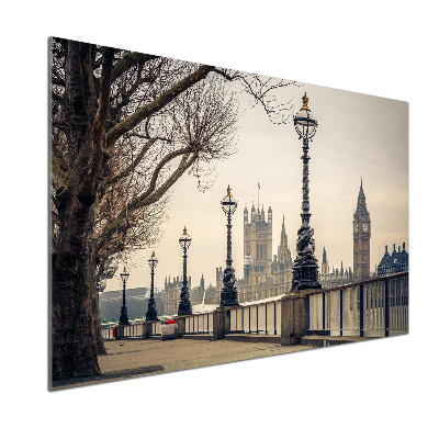 Glasrückwand für die küche London im Herbst