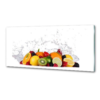 Glasrückwand für die küche Obst und Wasser