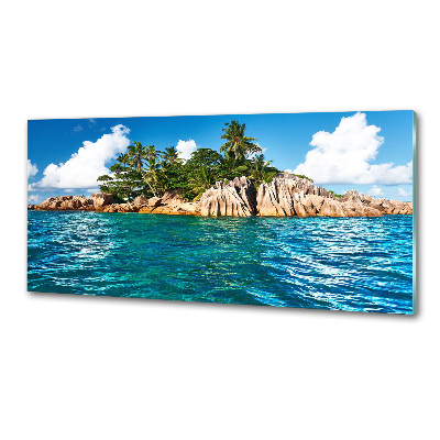 Glasrückwand für die küche Tropische Insel