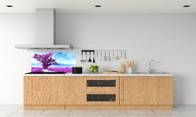 Glasrückwand für die küche Baum und Pfad