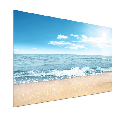 Glasrückwand für die küche Strand