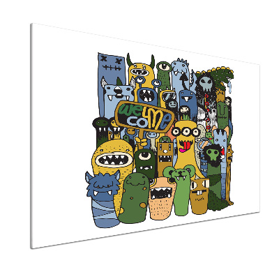 Glasrückwand für die küche Verrückte Monster