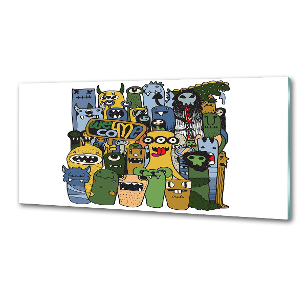 Glasrückwand für die küche Verrückte Monster