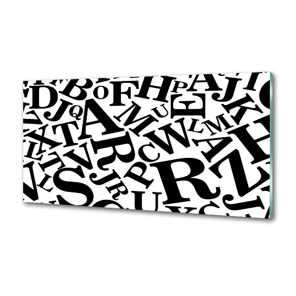 Küchen wandpaneel Alphabet