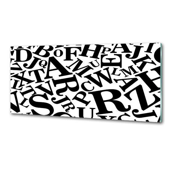 Küchen wandpaneel Alphabet