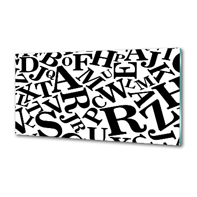 Küchen wandpaneel Alphabet