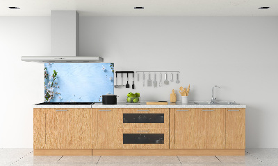 Platte für Küchenrückwand Kirschblüten im Hintergrund