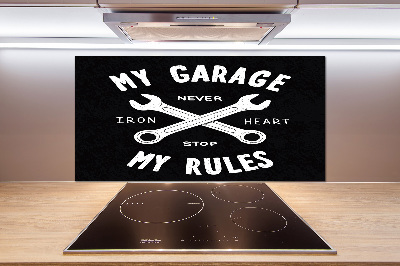 Platte für Küchenrückwand Meine Garage