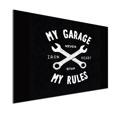 Platte für Küchenrückwand Meine Garage