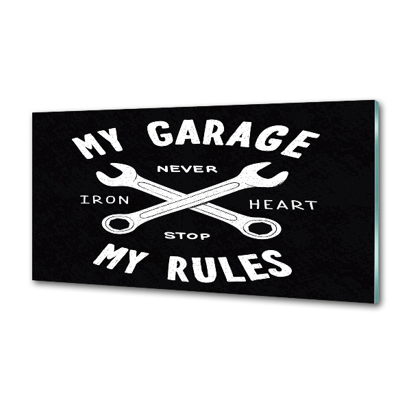 Platte für Küchenrückwand Meine Garage