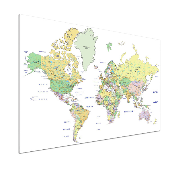 Küchen wandpaneel Weltkarte