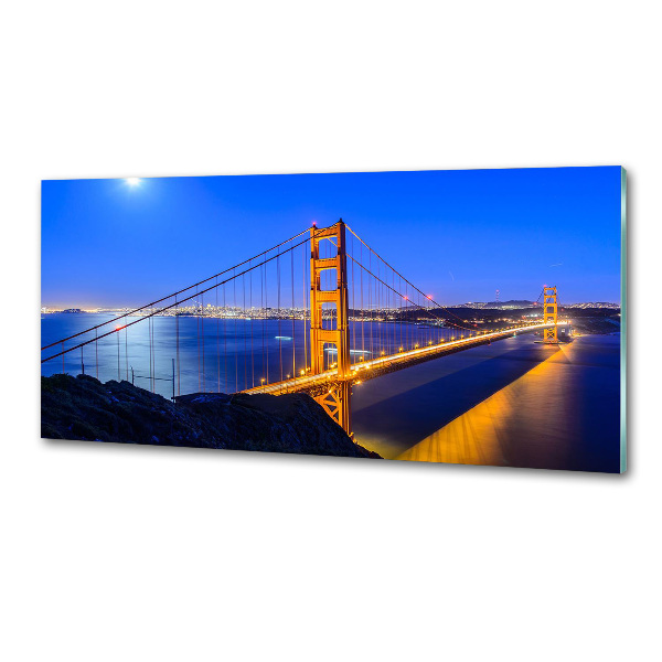 Glasrückwand für die küche San Francisco Brücke