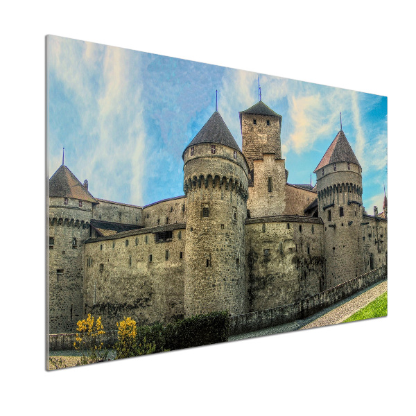 Küchen wandpaneel Ein Schloss in der Schweiz