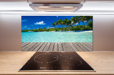 Glasrückwand für die küche Tropischer Strand